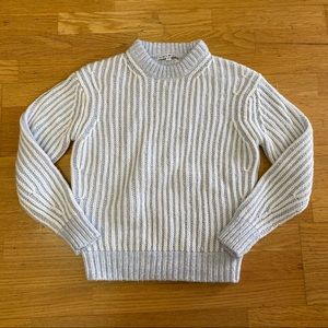 Elizabeth and James Plaited Crewneck Fuzzy Soft Chunky Sweater